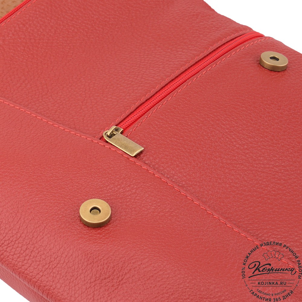 Кожаный рюкзак "Голландия NEW " (красный) 